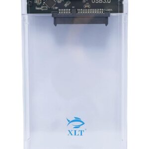 XLT Transparent Tool Free 2.5 Inch USB External Hard Drive HDD Enclosure SSD Case