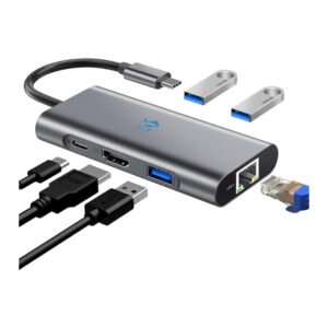 XLT USB C Hub Adapter, USB C to HDMI 4K, 6 in 1